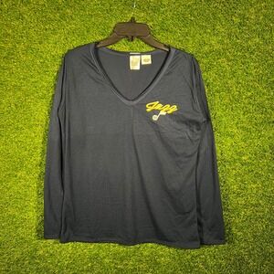 Concepts Sport Utah Jazz NBA Long Sleeve V-Neck Shirt Navy Blue Mens Large